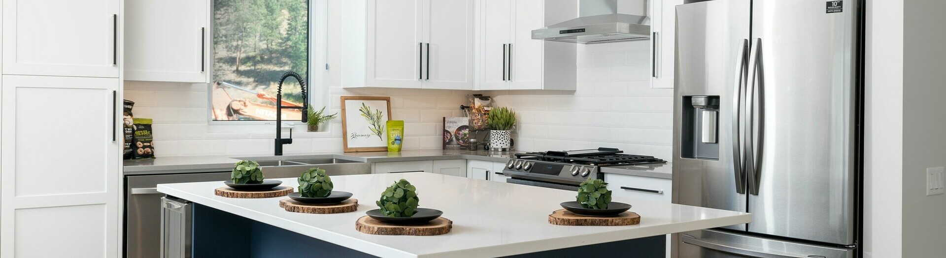 Kitchen in the Altin showhome in the community of Lakestone in Lake Country, BC. 